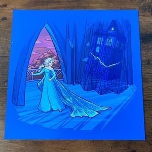 Elsa Frozen Doctor Who Disney Art Print
